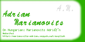 adrian marianovits business card